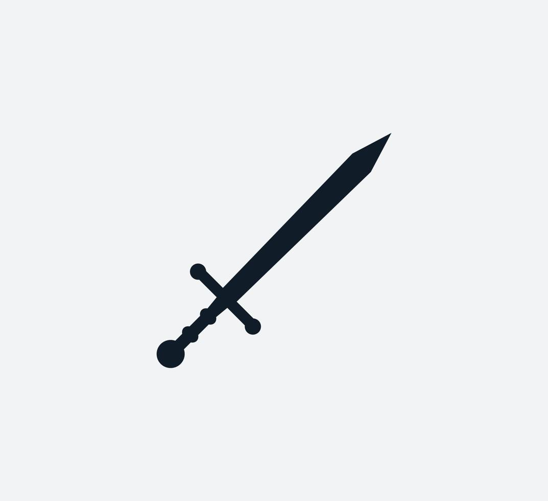 Schwert-Symbol-Vektor-Logo-Design-Vorlage vektor