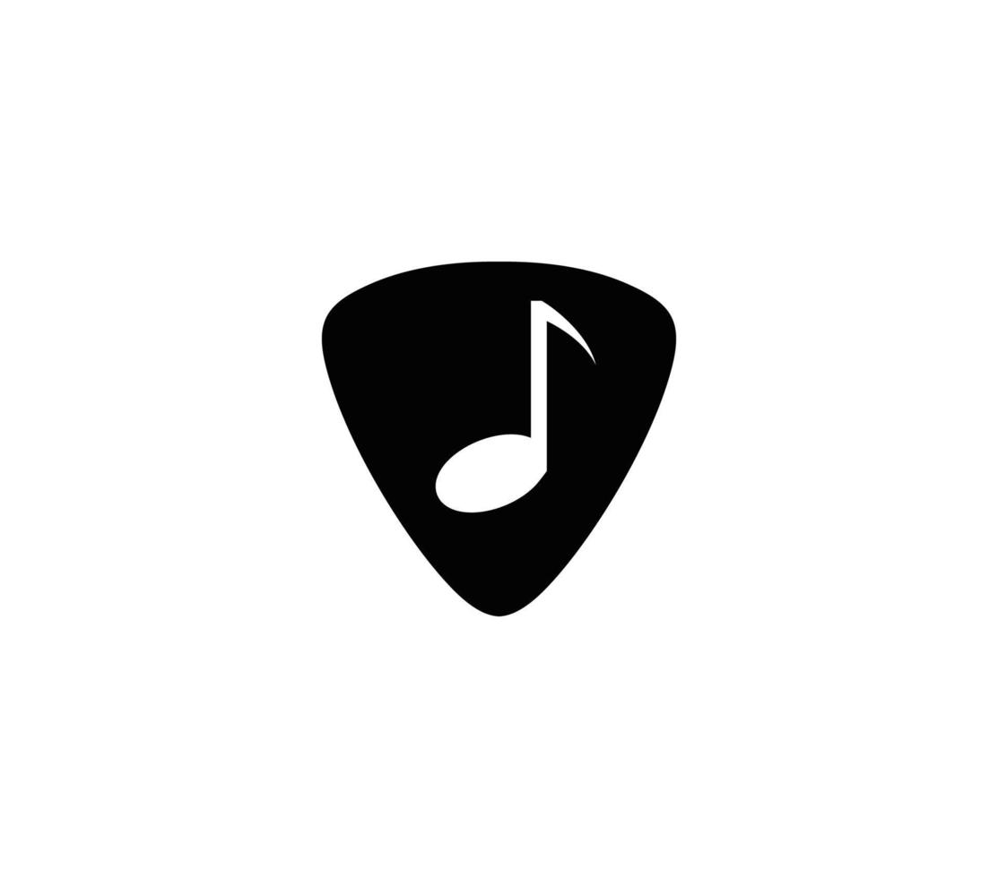 gitarr pick ikon vektor logotyp formgivningsmall