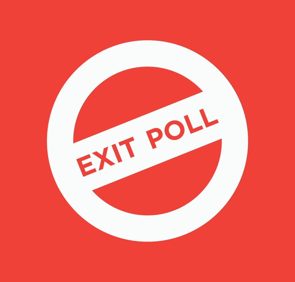 Exit-Umfrage-Icon-Vektor-Logo-Design-Vorlage vektor