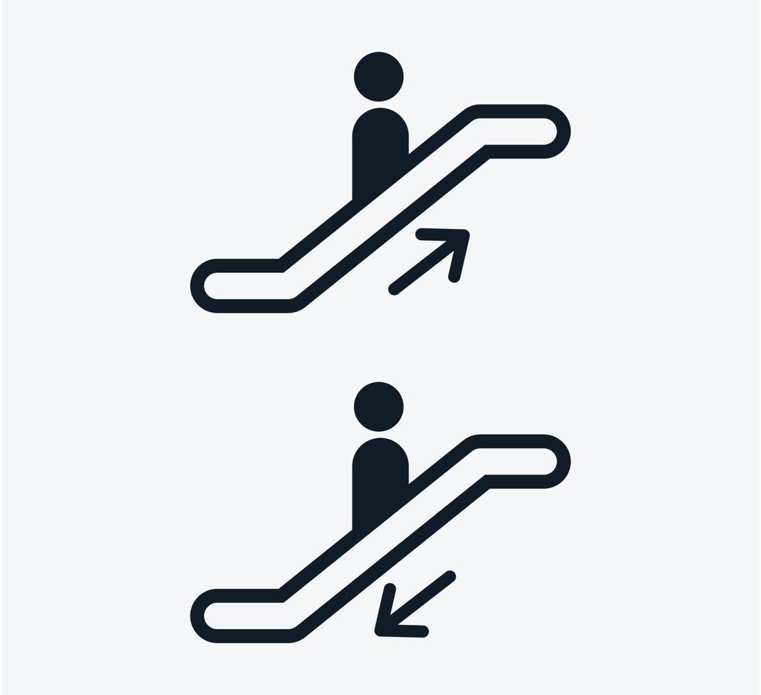 Rolltreppe Symbol Vektor Logo Vorlage