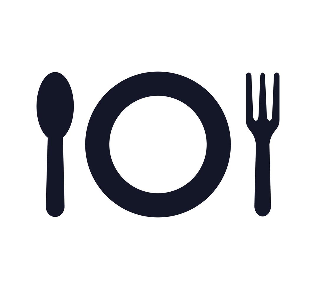 Restaurant-Symbol, Löffel und Gabel Symbol Vektor-Logo-Design-Vorlage vektor