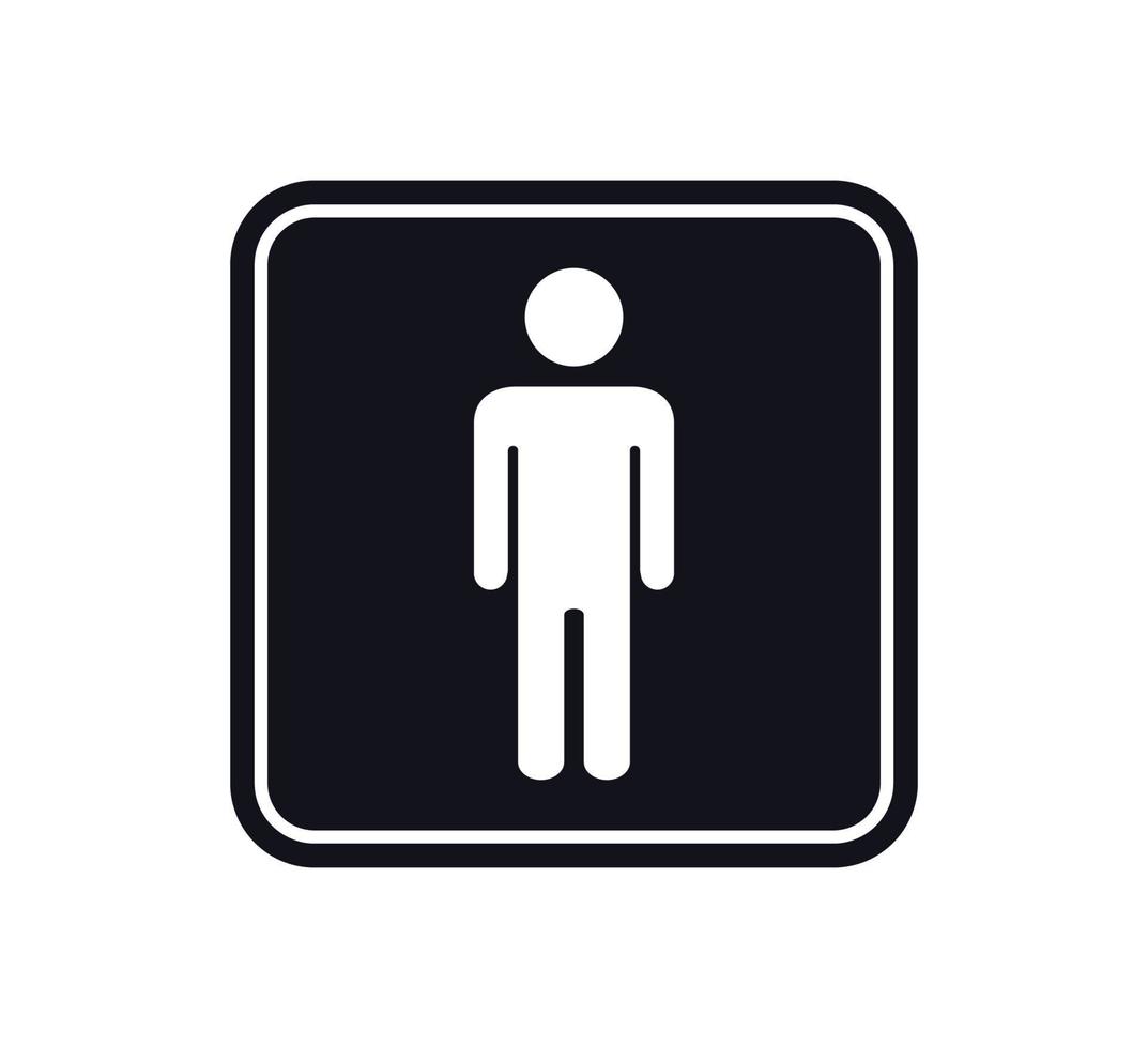 Menschen-Symbol, WC-Schild-Vektor-Logo-Vorlage vektor