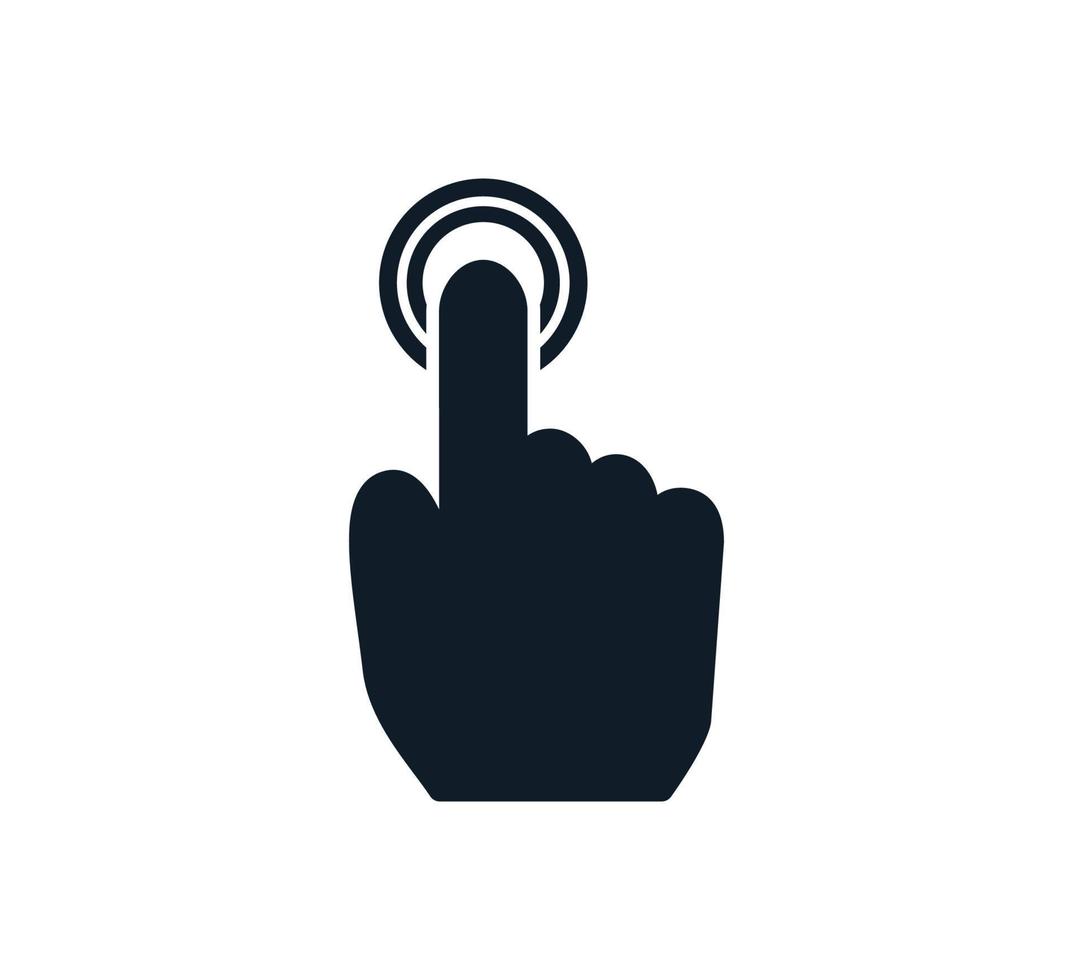 Finger Hand Geste Symbol Vektor-Logo-Design-Vorlage vektor