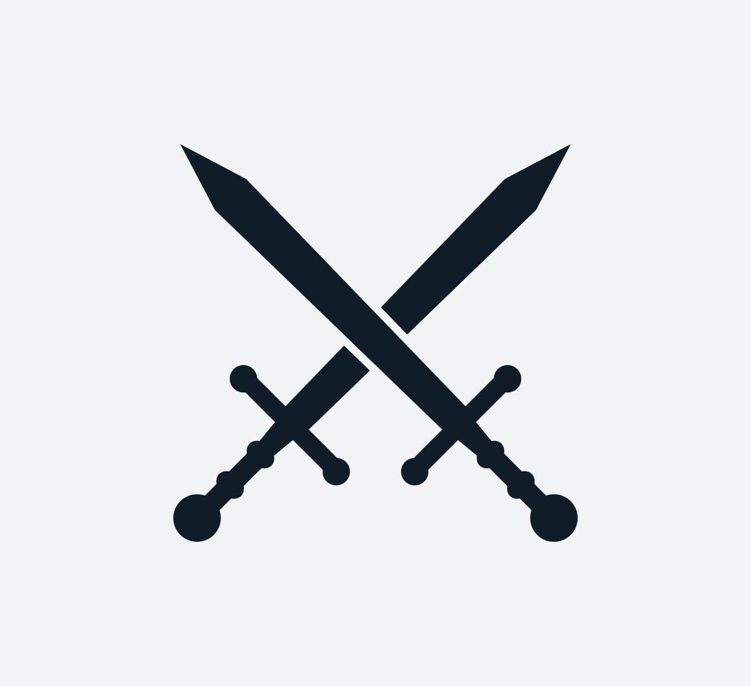 svärd ikon vektor logotyp formgivningsmall