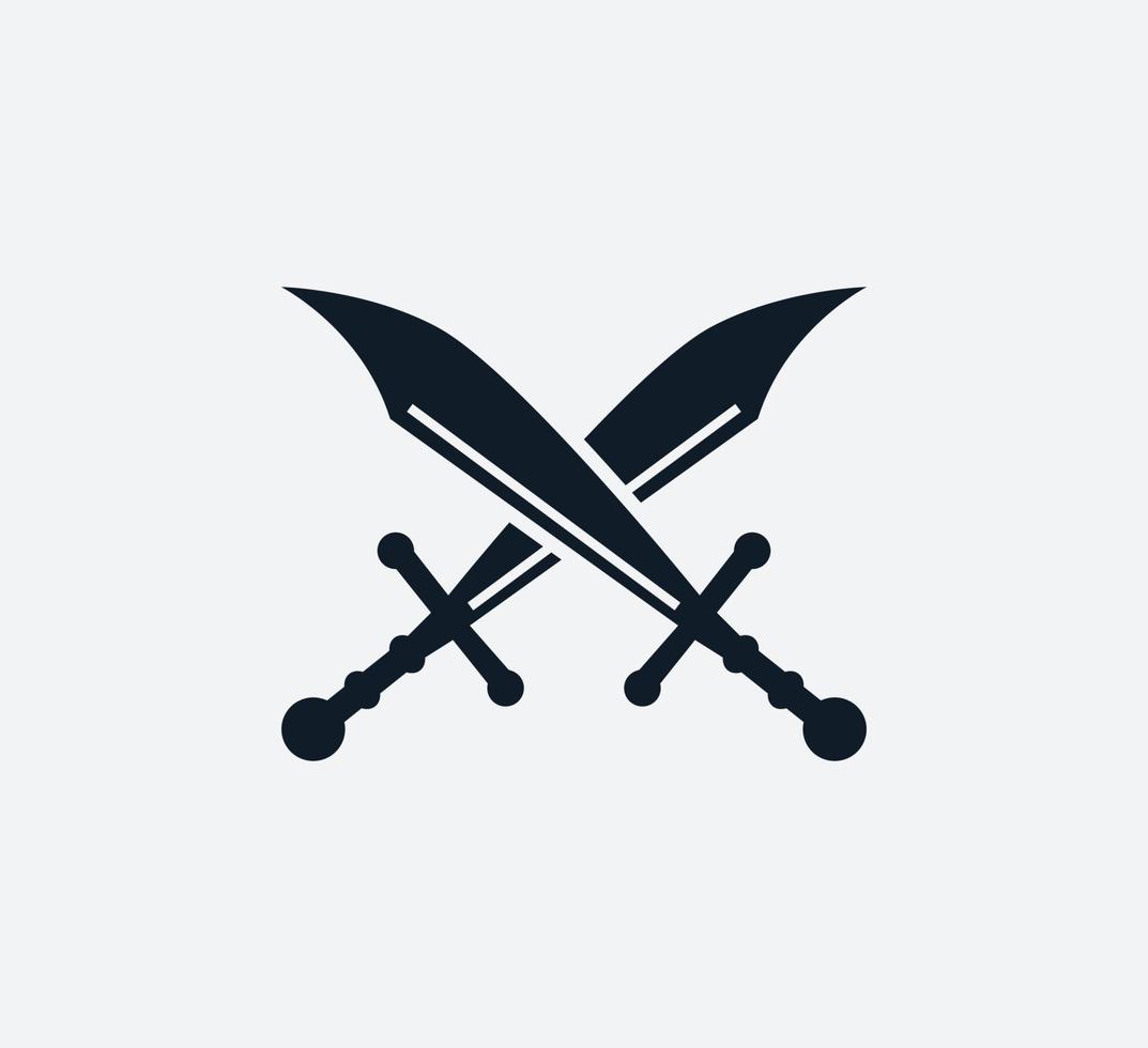 Schwert-Symbol-Vektor-Logo-Vorlage vektor