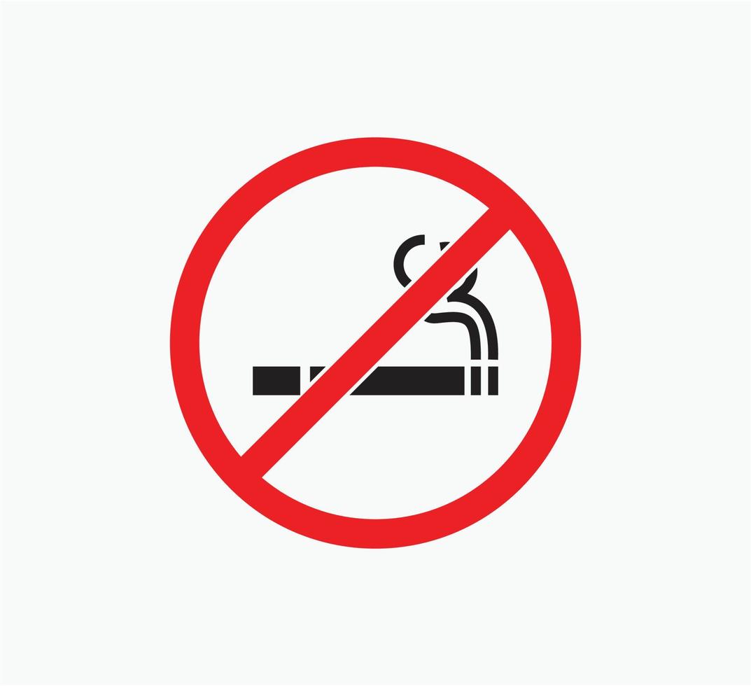 ingen rökning ikon vektor logotyp mall