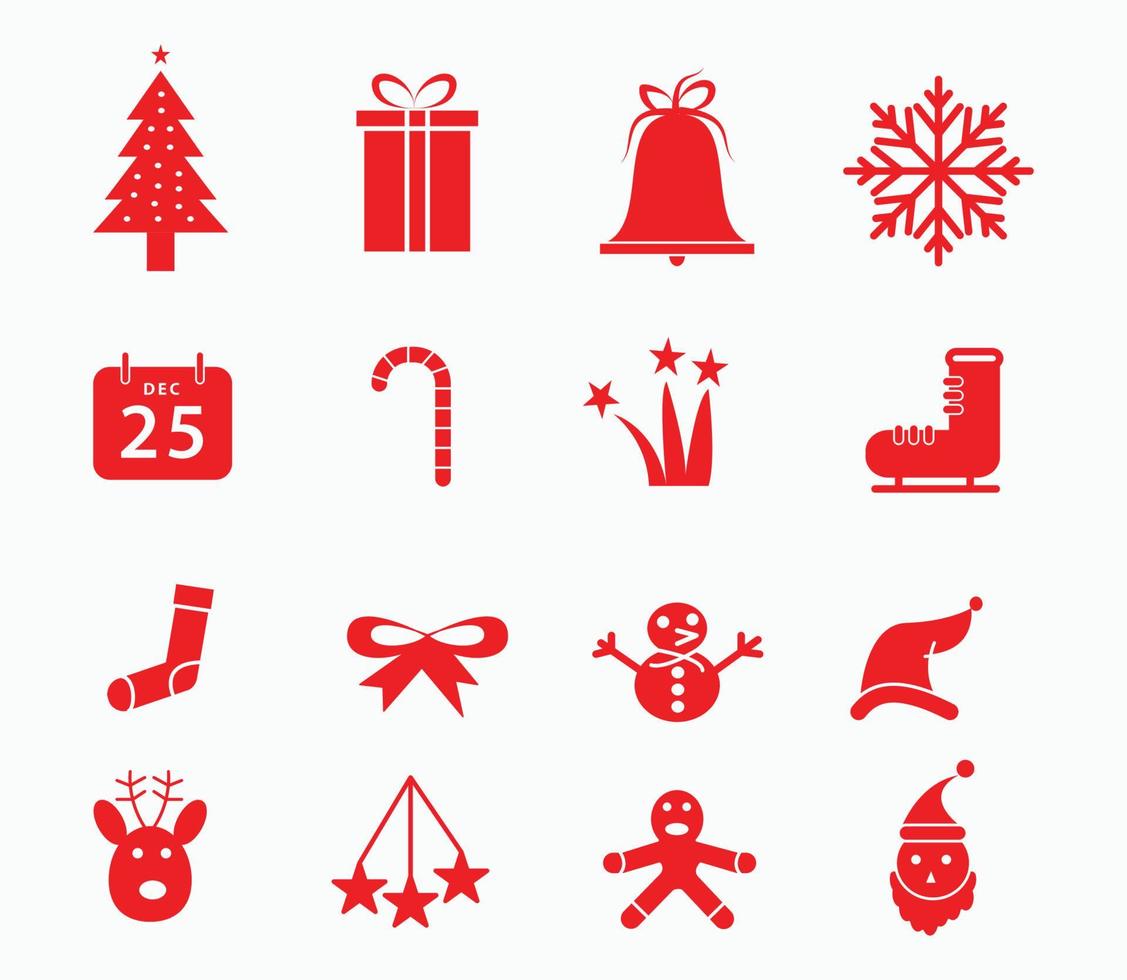 Weihnachts-Icon-Vektor-Logo-Design-Vorlage vektor