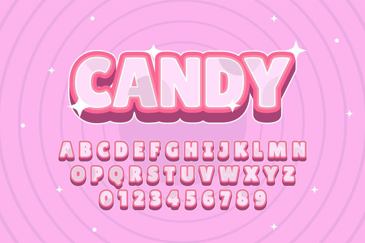 moderner Candy-Text-Stil-Effekt vektor