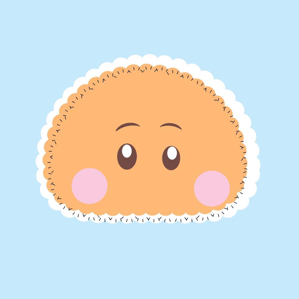 söt emoji platt emoticon illustration handritad design vektor