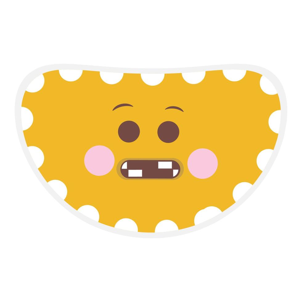 söt emoji handritad design vektor