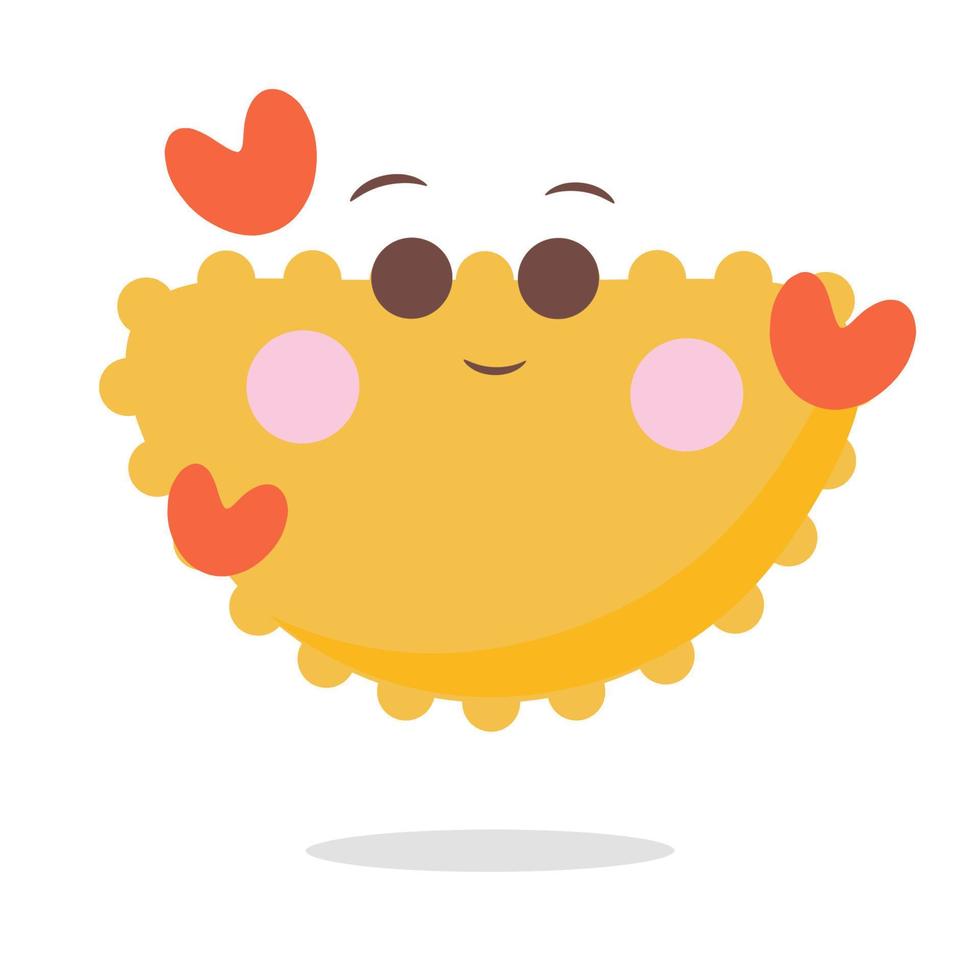 söt emoji platt kawaii vektor design handritad illustration