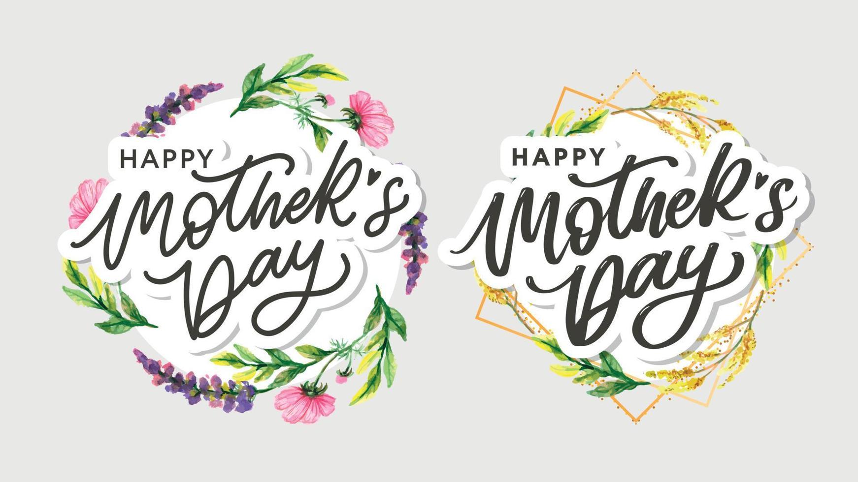 Kalligraphie-Grußkarten-Bannerhintergrund der glücklichen Mutter Tages vektor