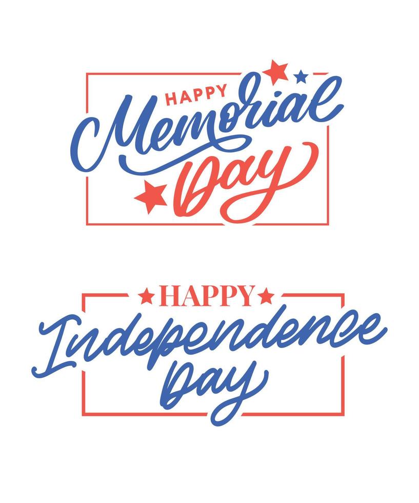 Happy Memorial Day - Sternenbanner Brief vektor