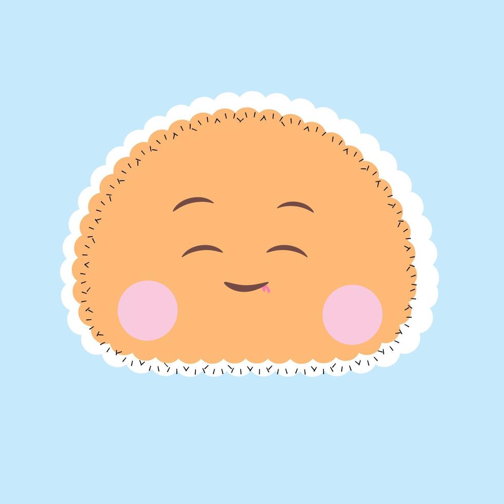 söt emoji platt emoticon illustration handritad design vektor