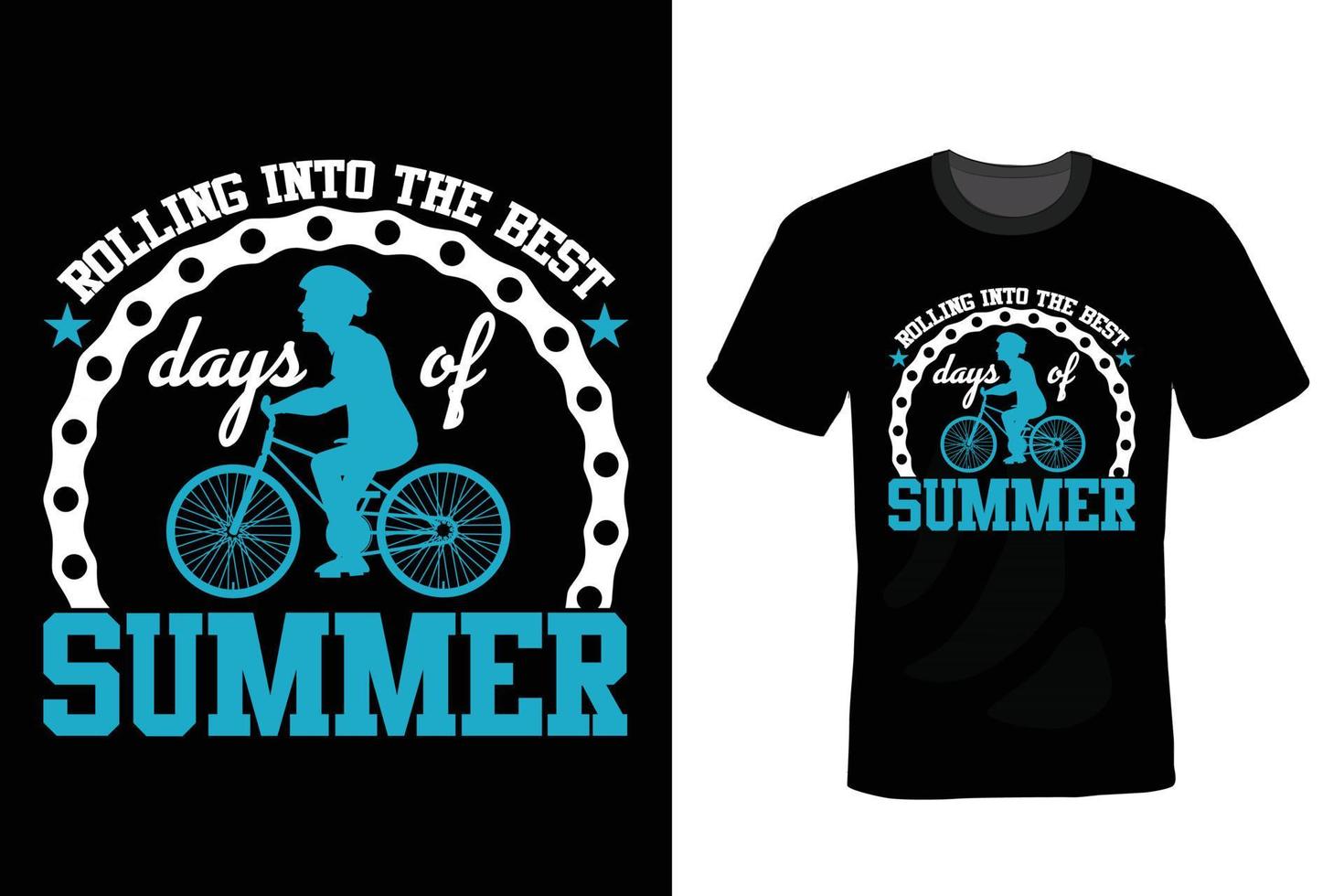 cykel t-shirt design, vintage, typografi vektor
