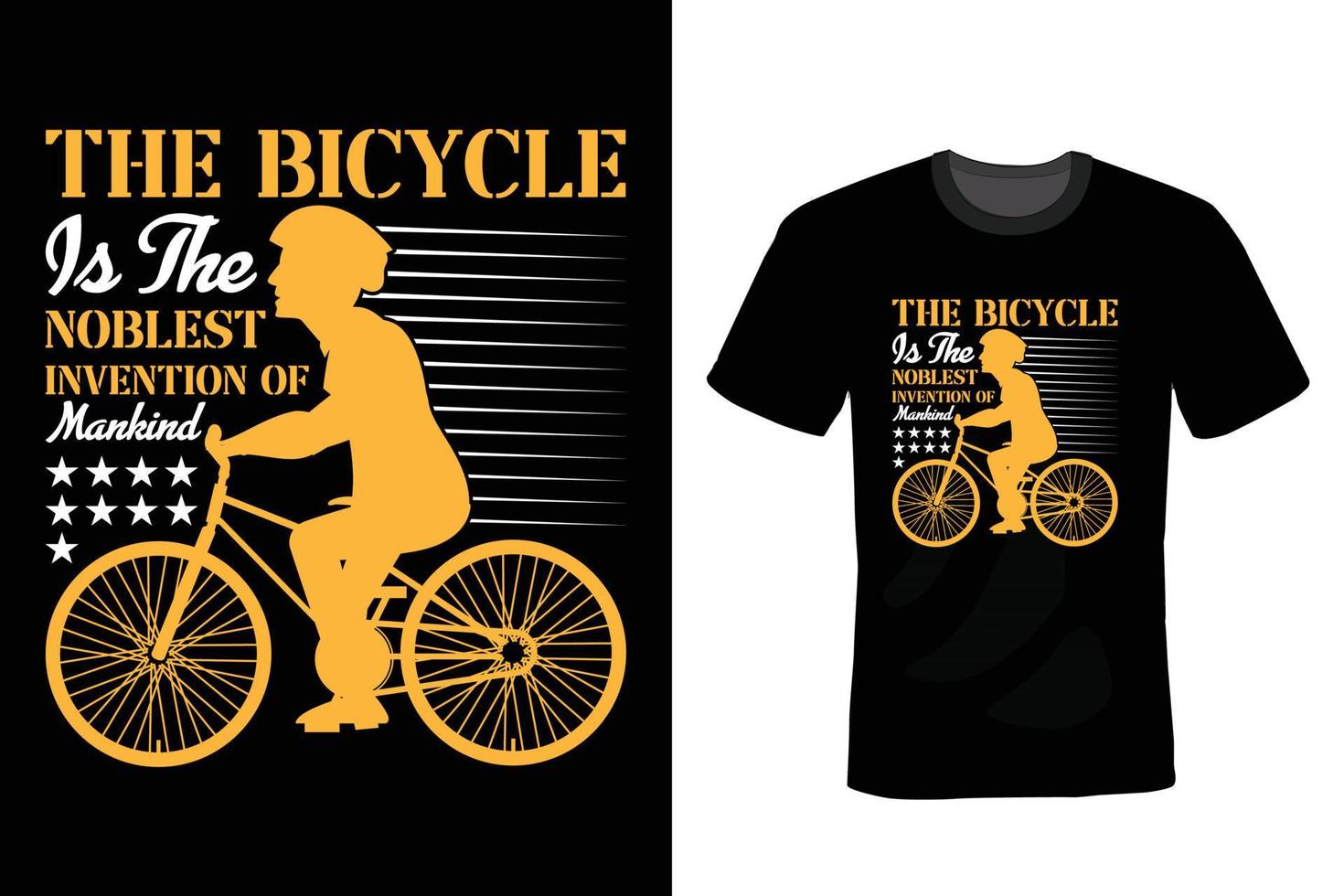 Fahrrad-T-Shirt-Design, Vintage, Typografie vektor