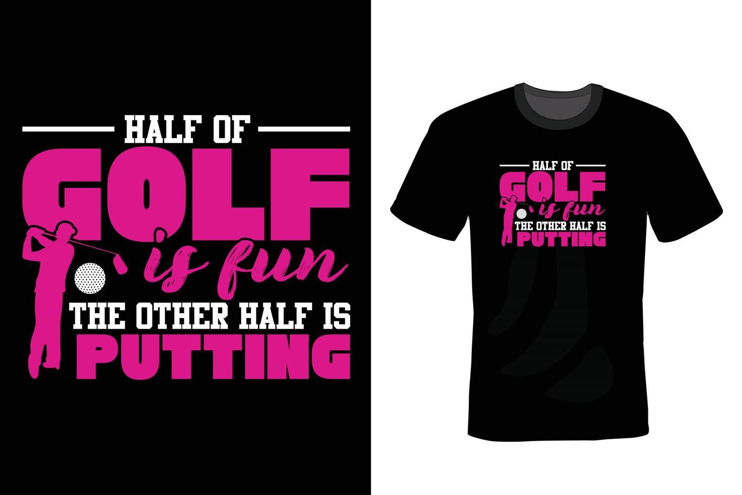 golf t-shirt design, vintage, typografi vektor