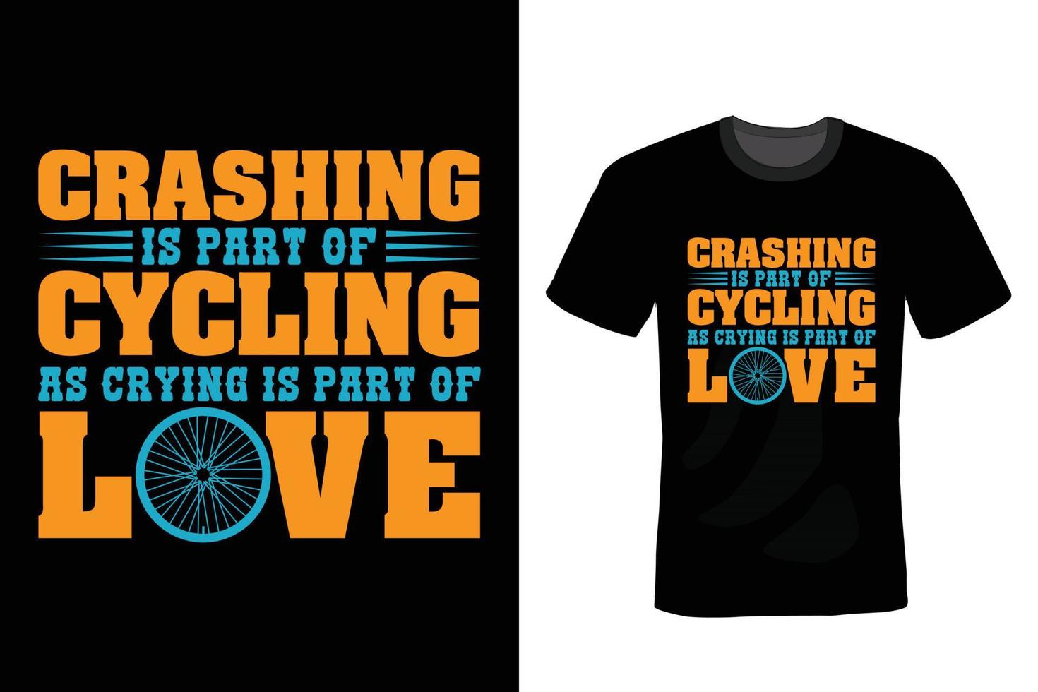 Fahrrad-T-Shirt-Design, Vintage, Typografie vektor