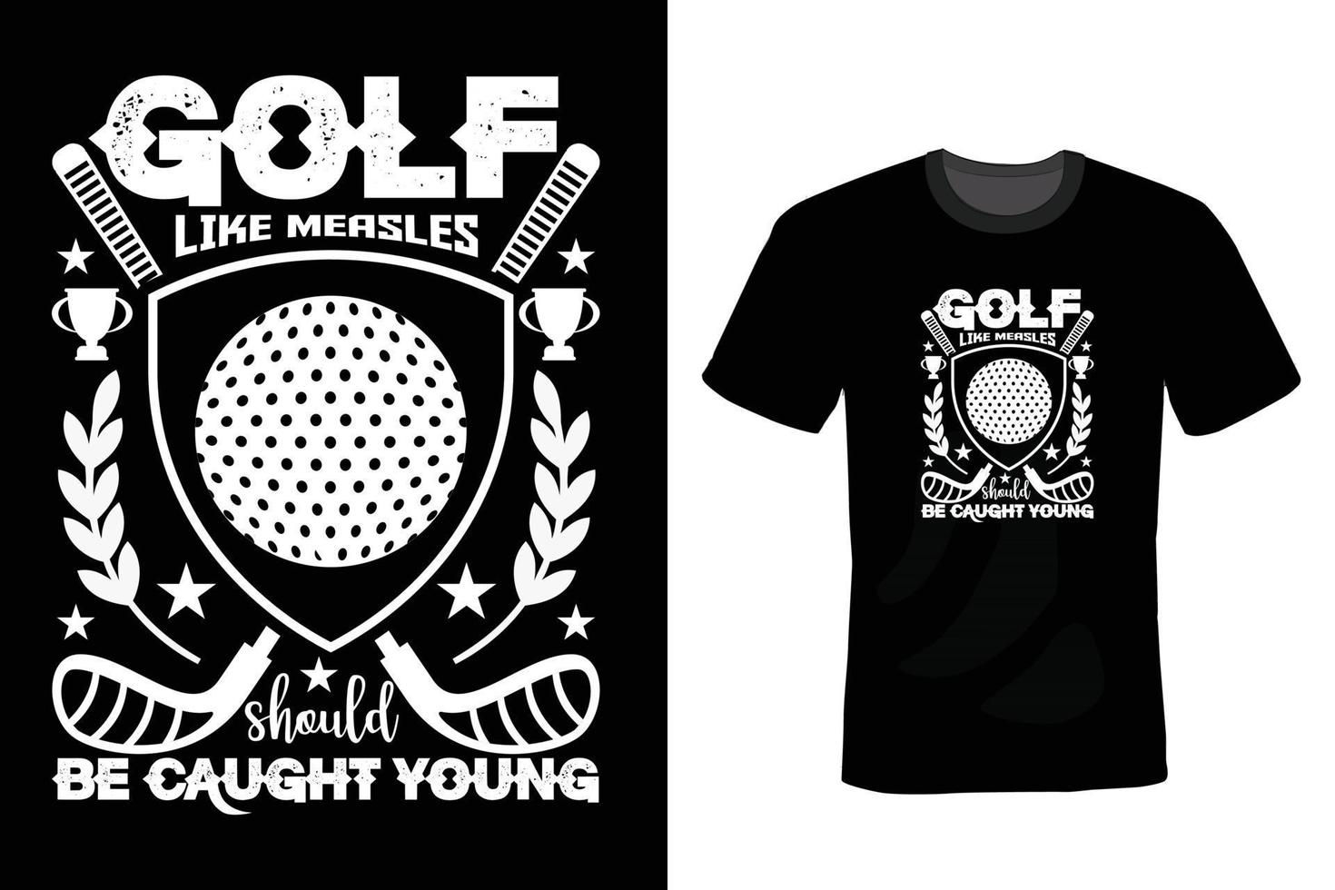 Golf-T-Shirt-Design, Vintage, Typografie vektor