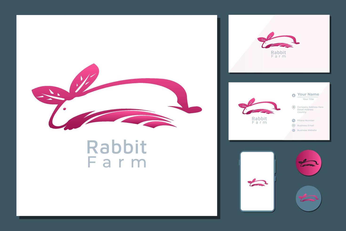 Kaninchen, Hase, Silhouette. Vintage-Logo, Retro-Druck, Plakat für Metzgerei, Kaninchen-Silhouette. logo-vorlage für fleischgeschäft, fleischgeschäft. schwarz-weißes Silhouettenkaninchen. Vektor-Illustration vektor