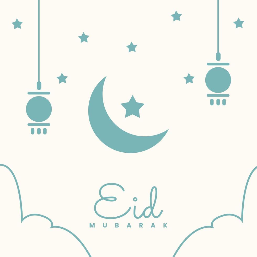 Eid Mubarak-Vorlage vektor