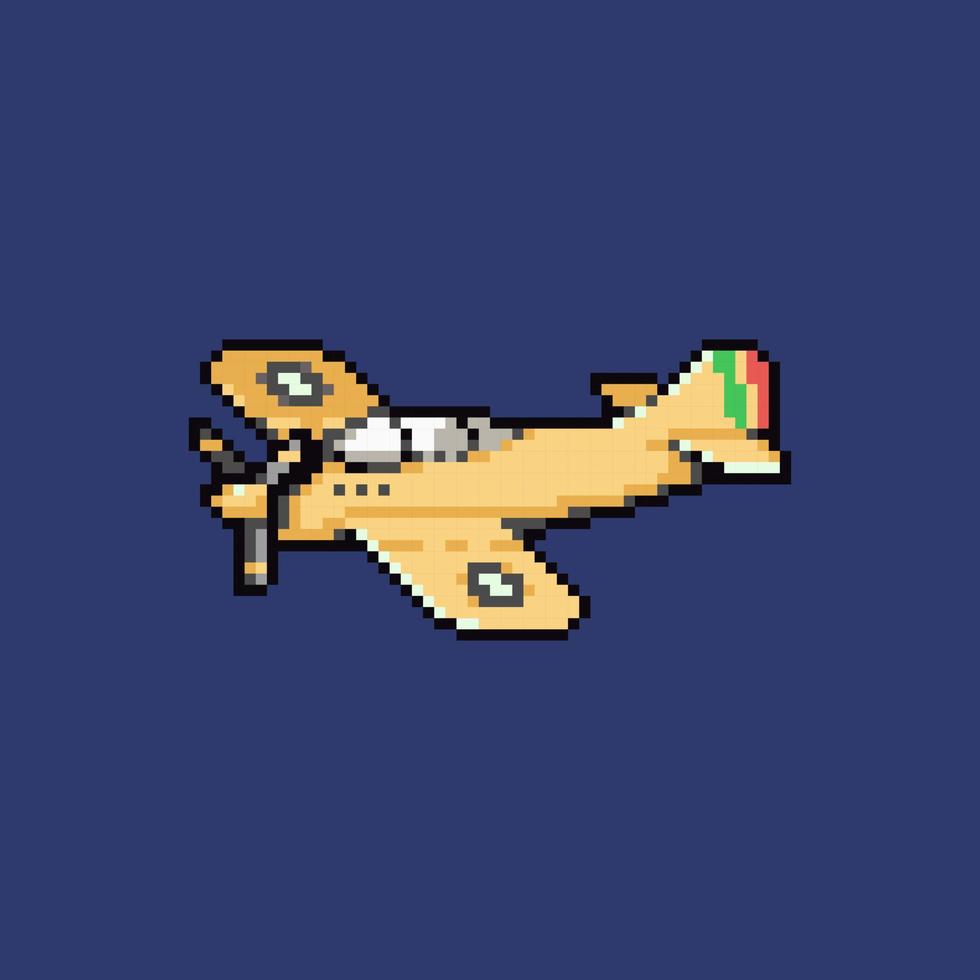 Pixel Art Flugzeuggrafik vektor