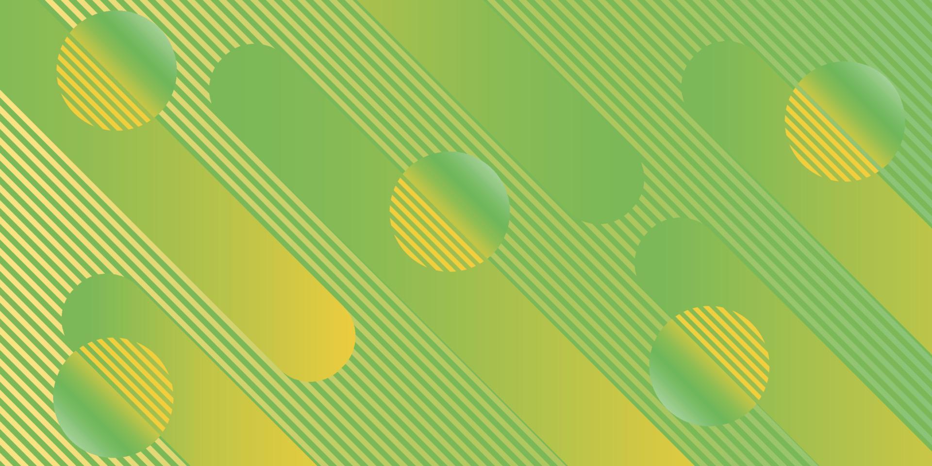 abstrakt bakgrund med grön och gul gradientcirkel och geometrisk formbakgrund vektor