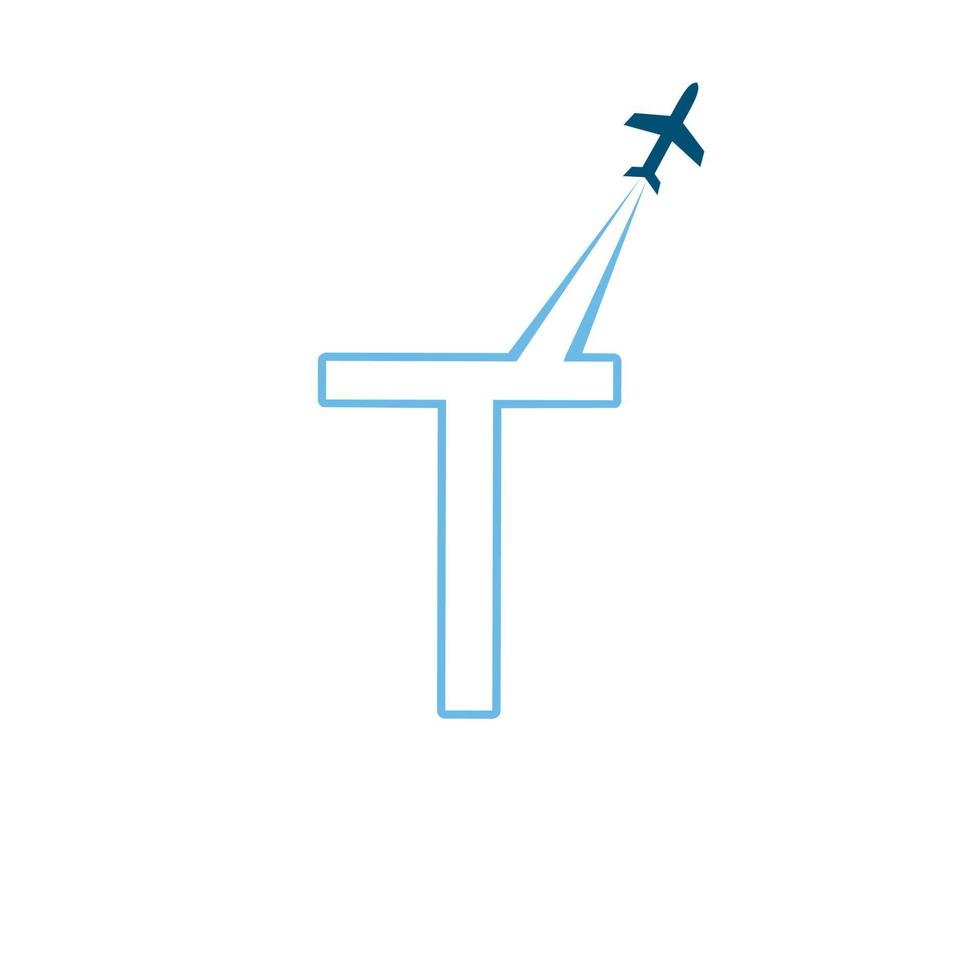 vorlage logo monogramm buchstaben t perfekt für reiselogo vektor