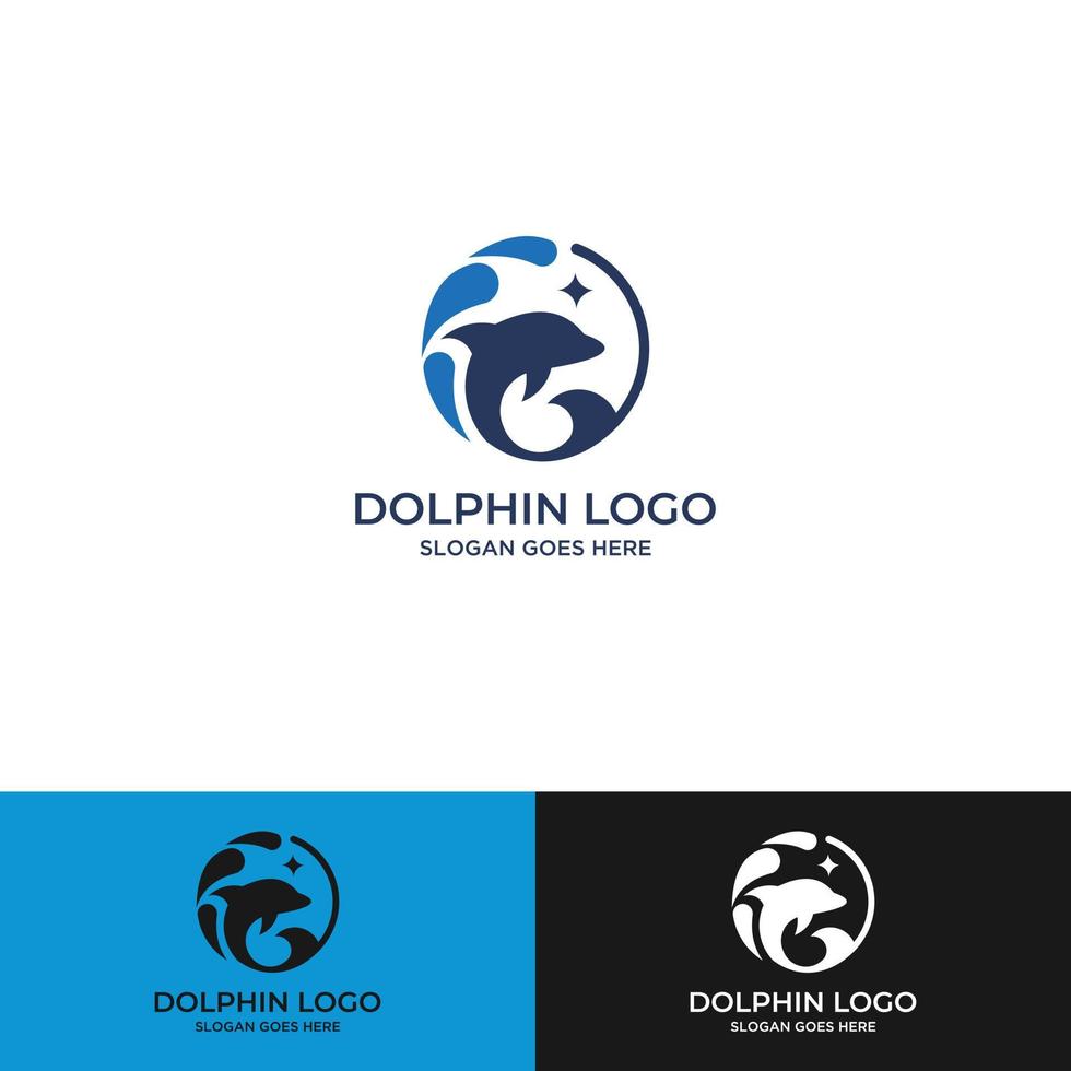 . delfin på vågen. vatten djur ikon. abstrakt alfabet, teckensnitt emblem. varumärkesidentitet företags vektor logotyp formgivningsmall isolerad på en vit bakgrund