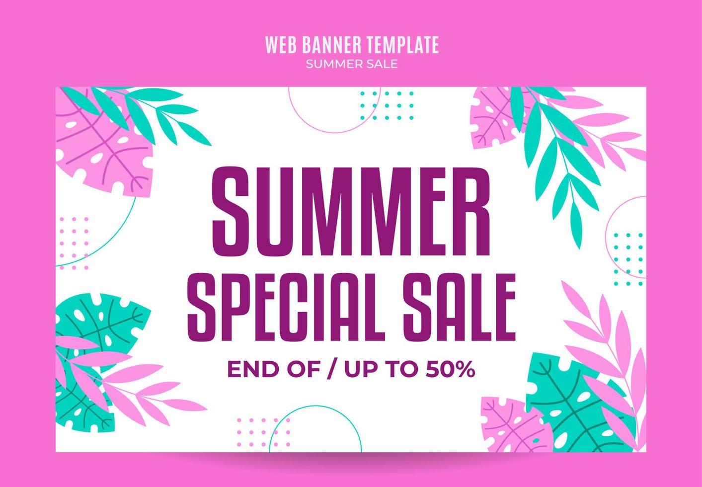 Happy Summer Sale Web Banner für Social Media Poster, Banner, Space Area und Hintergrund vektor