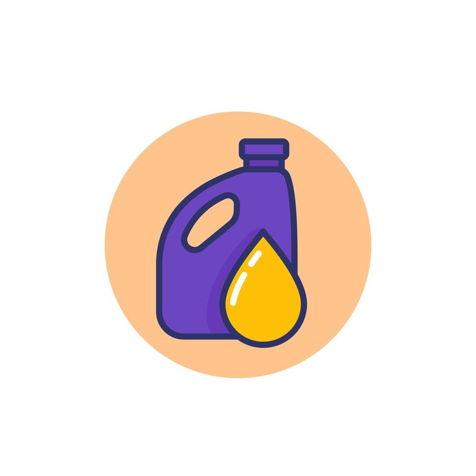 Kanister-Symbol mit Öltropfen, Vektor