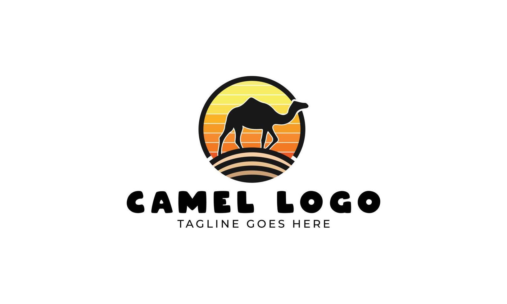 kamel logotyp design vektor