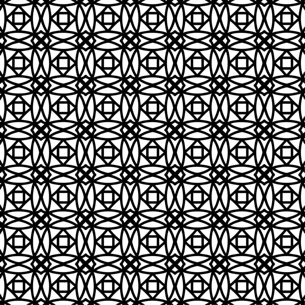 svartvitt mönster med runda och triangulära element vektor