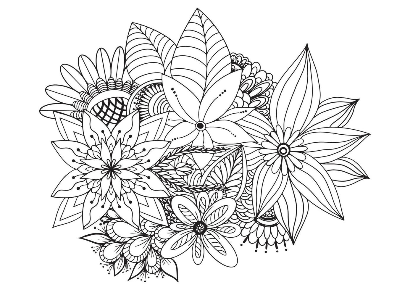 florale nahtlose Grenze von wilden Blumen und Kräutern auf weißem Hintergrund. handgezeichneter Illustrator-Vektor. vektor