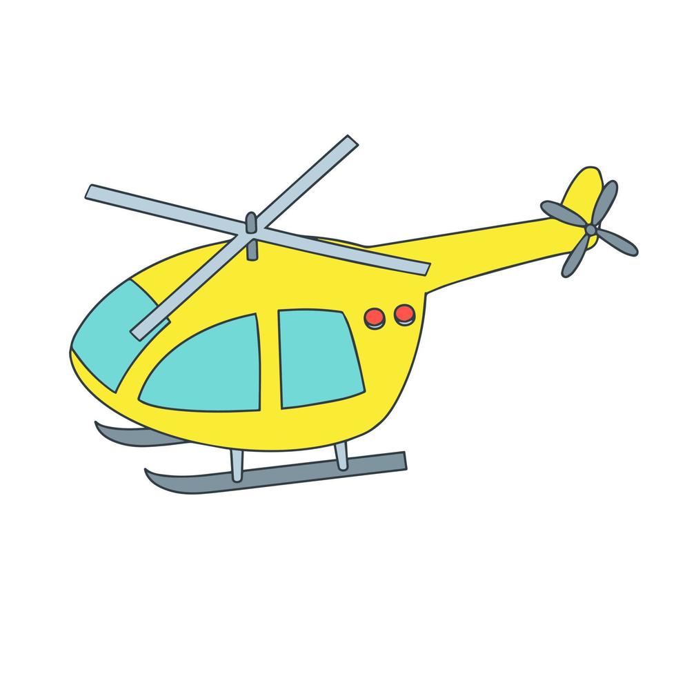 leksakshelikopter isolerad på vit bakgrund vektor