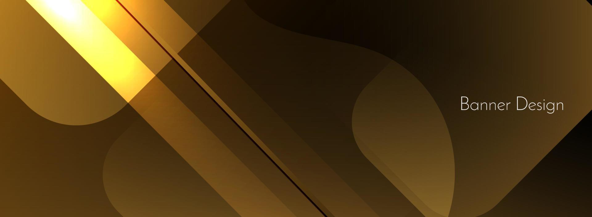 abstrakt geometriskt mönster guld elegant modern banner vektor