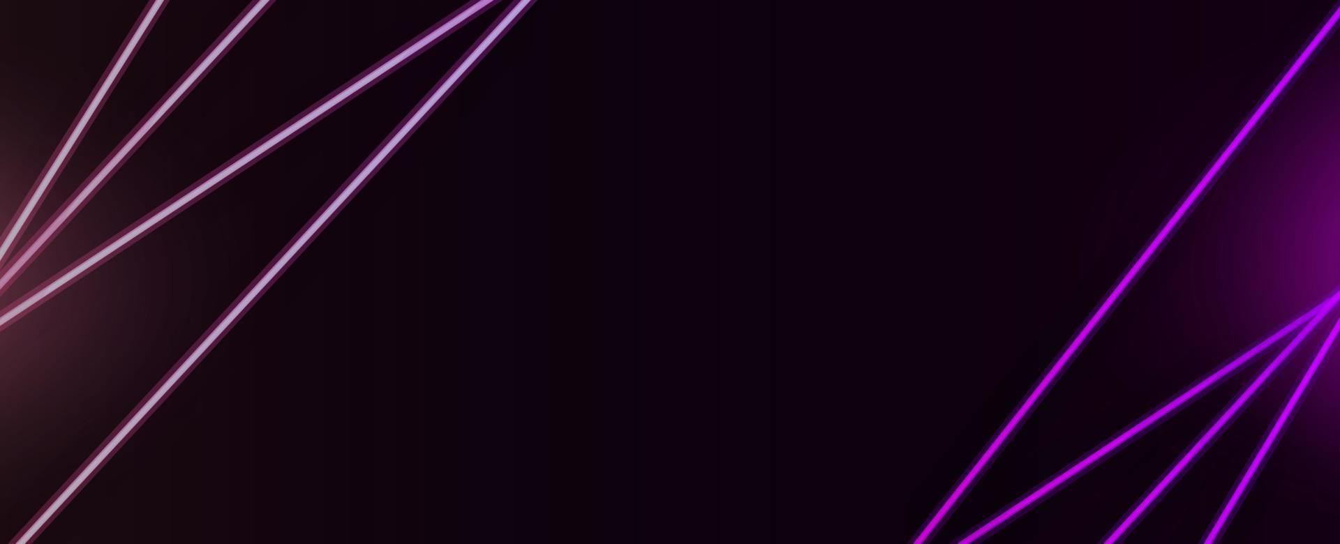 abstrakt geometriska neon linjer mörk illustration banner mönster bakgrund vektor