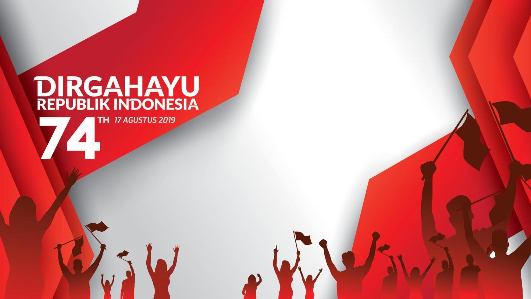 17. August. Indonesien Happy Independence Day Grußkarte, Banner und Textur-Hintergrund-Logo. - Vektor