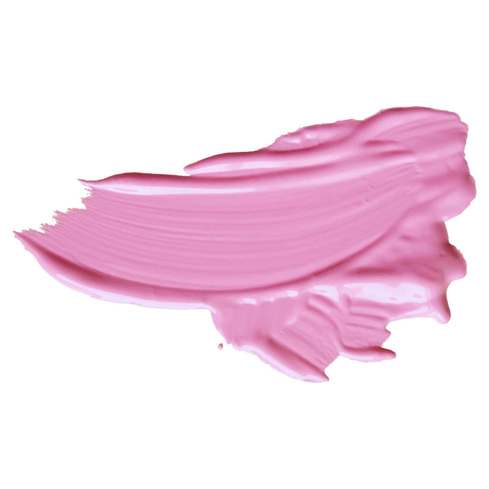 Lipgloss Make-up-Muster. Acrylfarbe Abstrich auf weißem Hintergrund. Öl- oder Acrylstruktur vektor