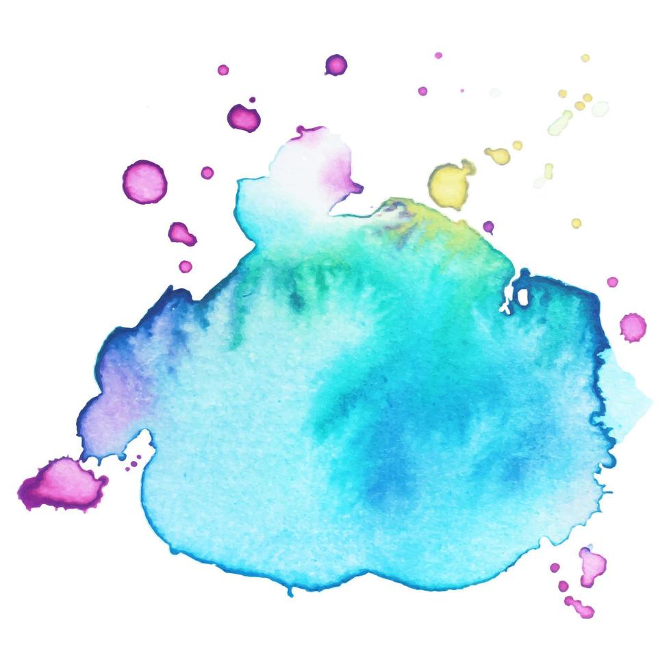 Aquarellpinsel Farbe Papier Textur Vektor isoliert Spritzer auf weißem Hintergrund für Banner, Poster, Tapeten.