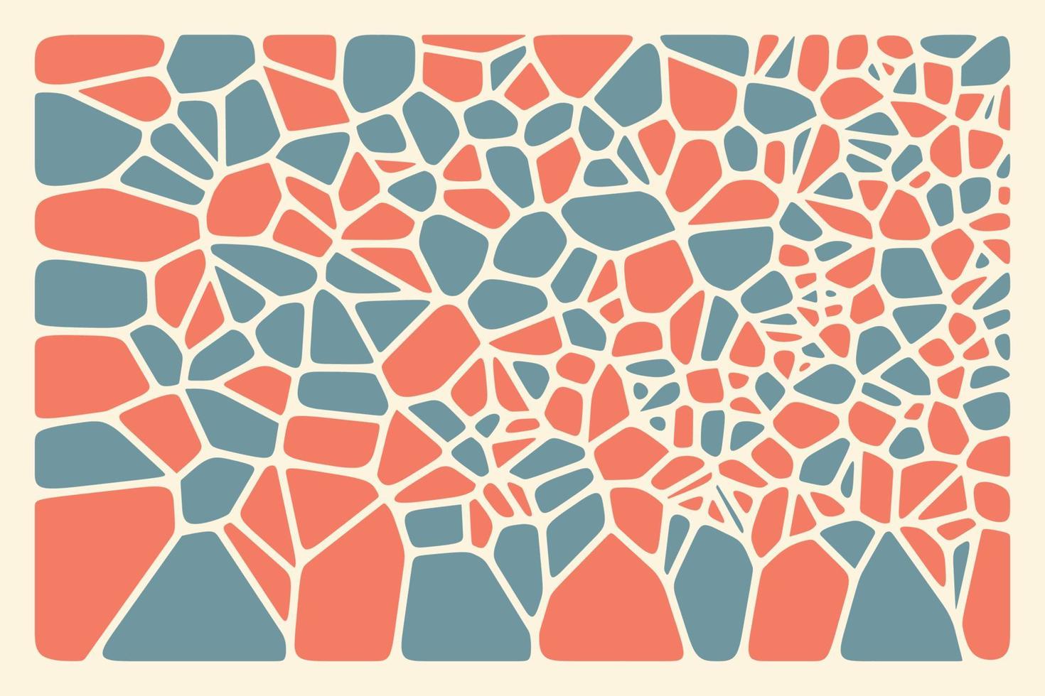 bunte Rahmen-Vektorillustration der geometrischen Form. Voronoi-Diagrammmuster blockiert abstraktes Hintergrunddesign vektor