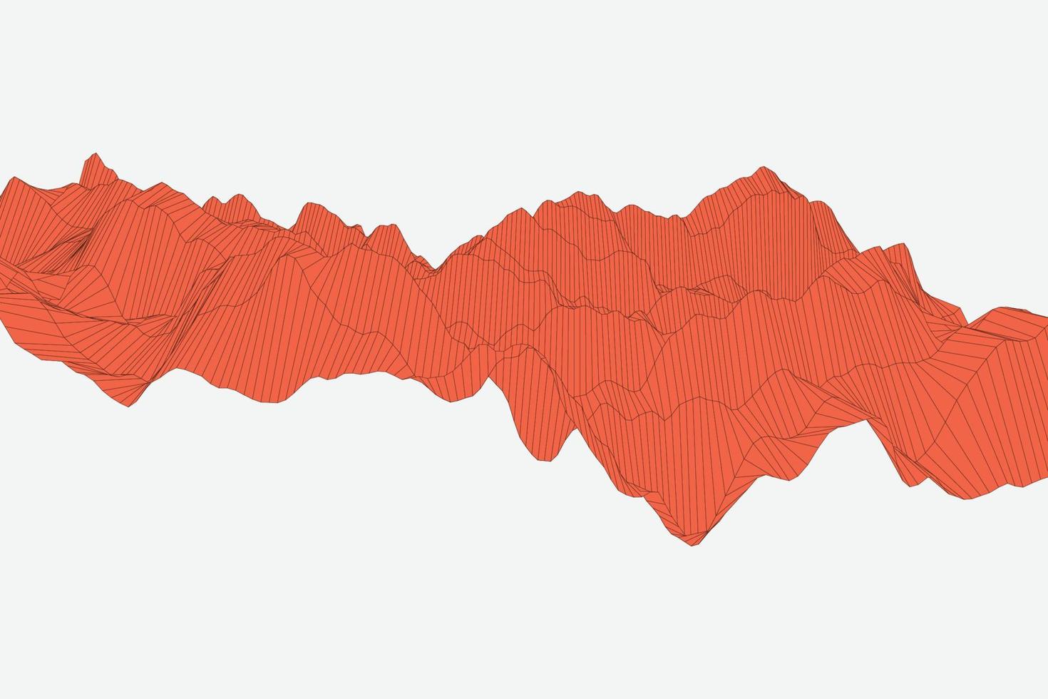 abstrakt röd dynamisk linjär våg design bakgrund. rörelseturbulensstruktur i teknisk futuristisk stil för app, landning, affisch, banner och presentation vektor