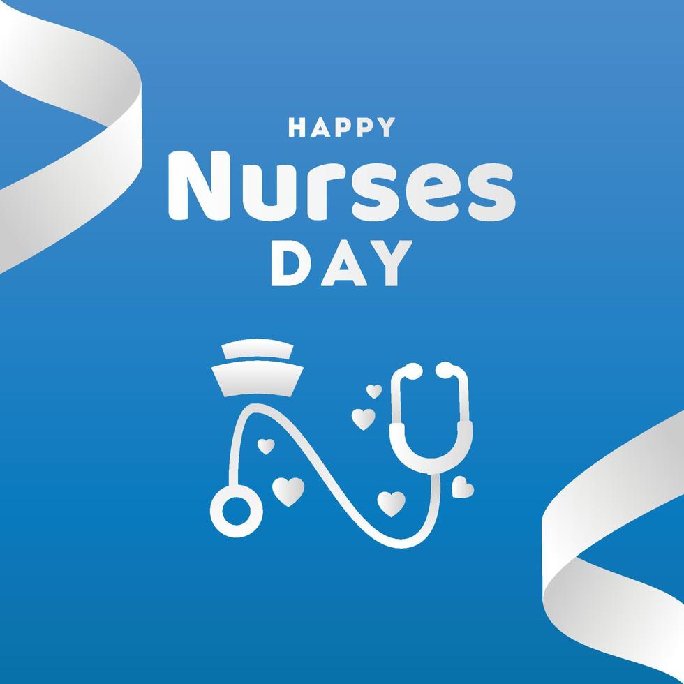 Happy Nurses Day Design Hintergrund für Grußmoment vektor