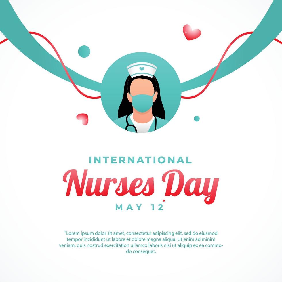 glad sjuksköterskor dag design bakgrund för hälsning ögonblick vektor