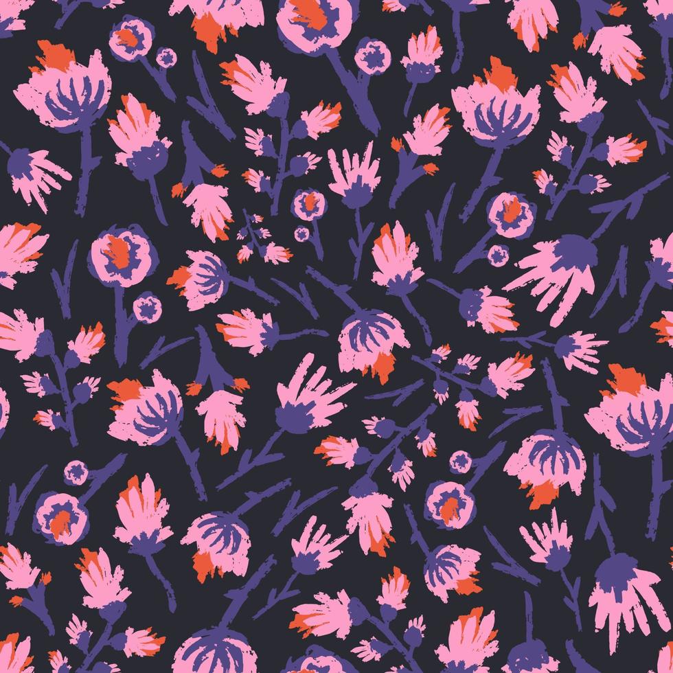 nahtloses Muster mit Blumen vektor