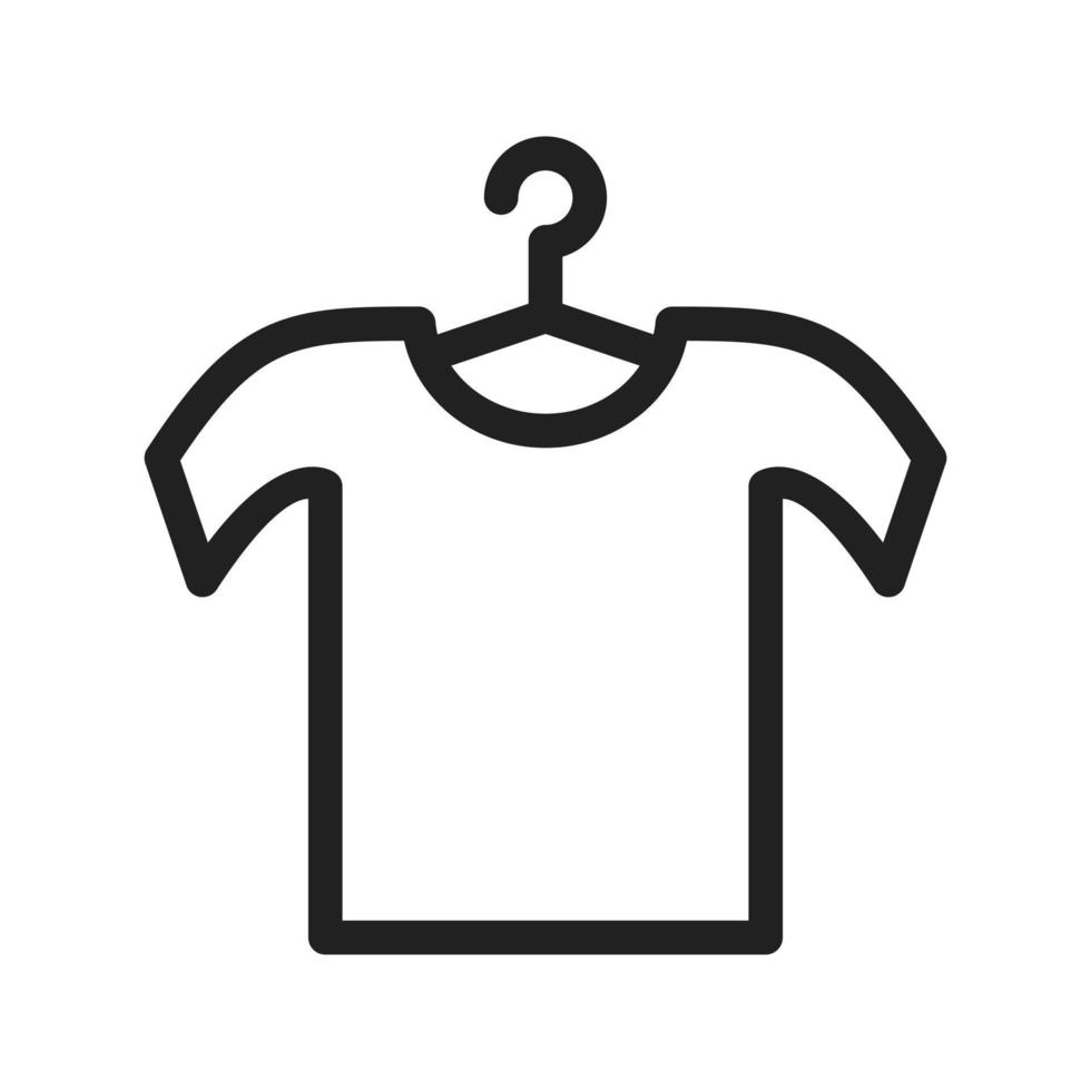 Symbol für die Linie des Hemdes auf dem Kleiderbügel vektor
