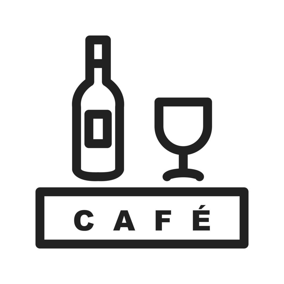 drycker café linje ikon vektor