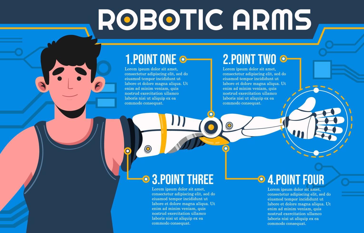 Roboterarm für Menschen mit Behinderungen vektor