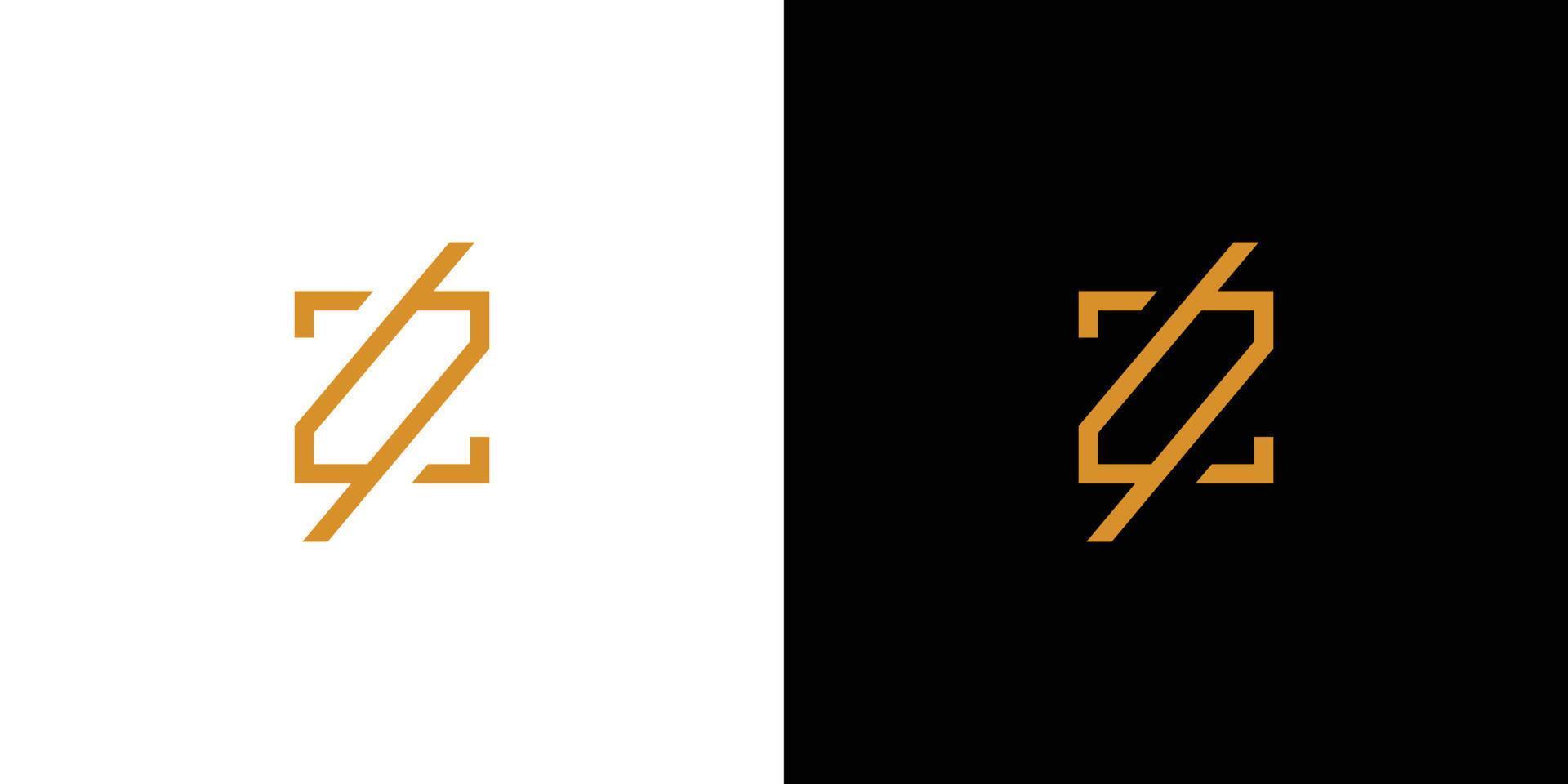 modern och unik logotypdesign med bokstaven z initialer vektor