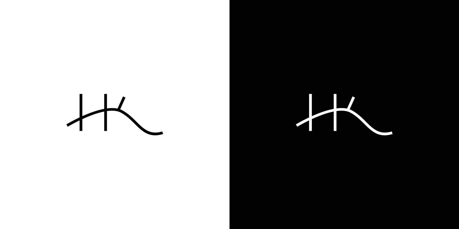 enkel och modern hk initials logotypdesign vektor